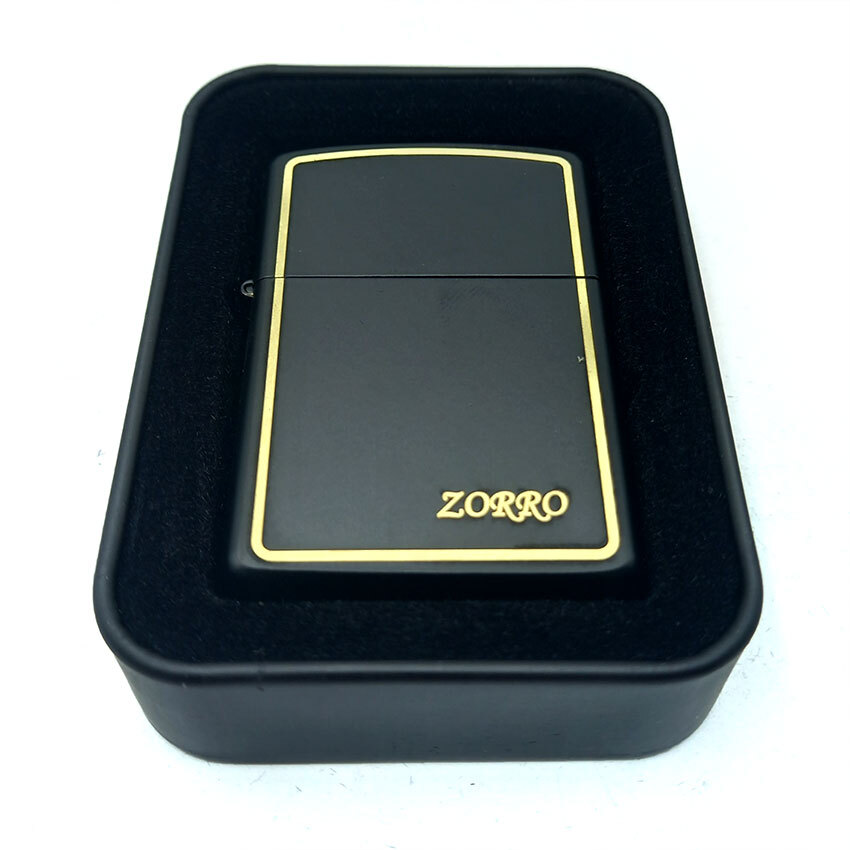  فندک بنزینی زورو مدل مشکی مات کد d66 