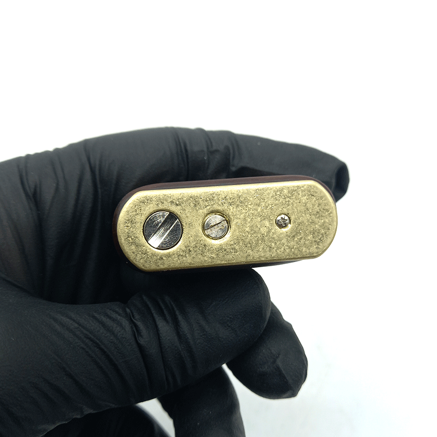  فندک بنزینی هانست چوبی قهوه ای روشن کد d22 