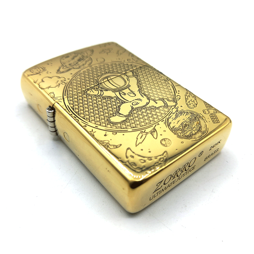  فندک بنزینی زورو طلایی طرح فضانورد کد d1315 