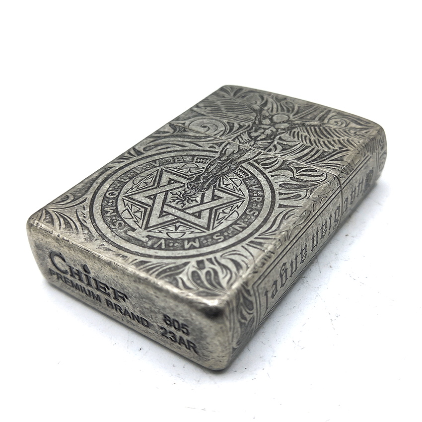 فندک بنزینی چیف سیلور طرح فرشته کد d32