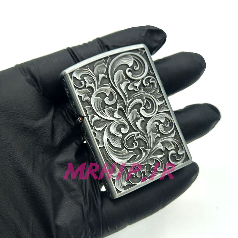  فندک بنزینی زورو سیلور برجسته کد A93 