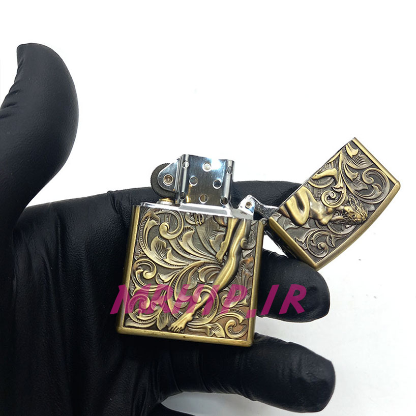  فندک بنزینی زورو طلایی برجسته طرح دراگون کد A130092 