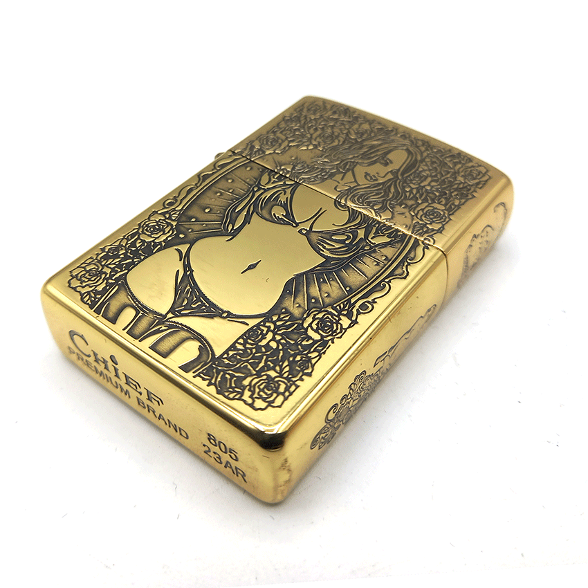  فندک بنزینی چیف طلایی طرح دختر کد d30 