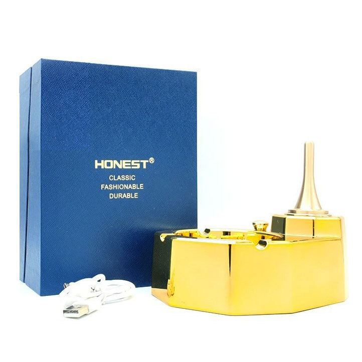  ست زیرسیگاری و فندک بنزینی Honest (جرقه برقی/ تمام فلز) اورجینال 