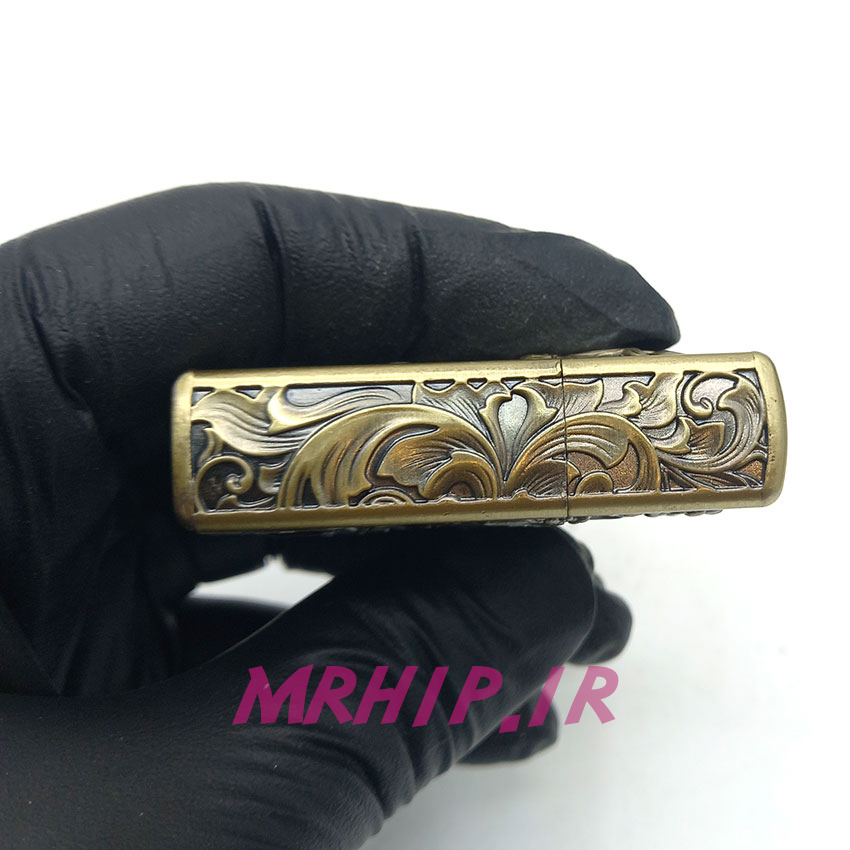  فندک بنزینی زورو طلایی برجسته کد A100 