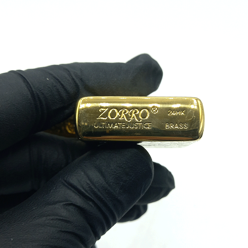  فندک بنزینی زورو برنزی طرح جمجمه و برگ کد d06 