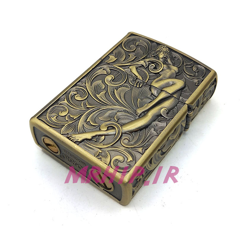  فندک بنزینی زورو طلایی برجسته طرح دراگون کد A130092 