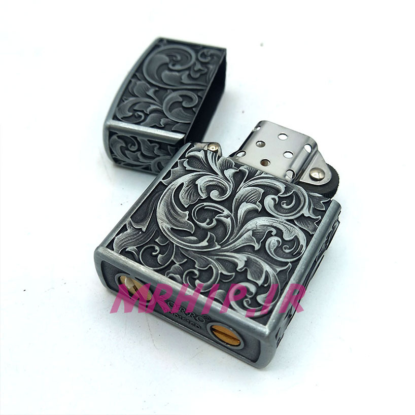  فندک بنزینی زورو سیلور برجسته کد A93 