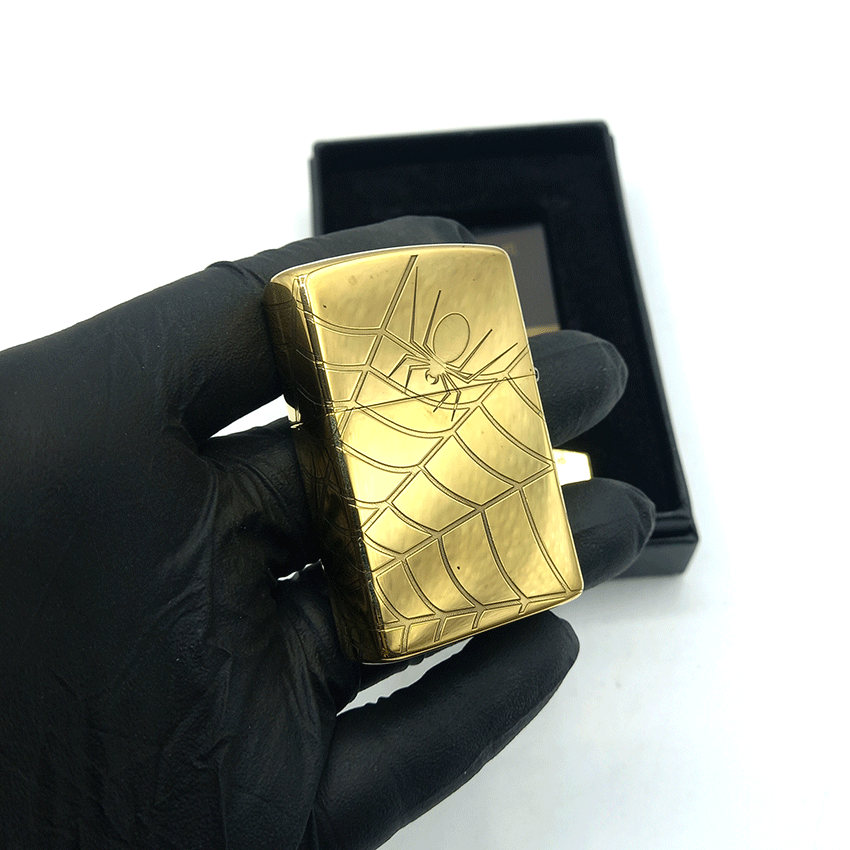  فندک بنزینی زورو طلایی طرح عنکبوت کد d03 