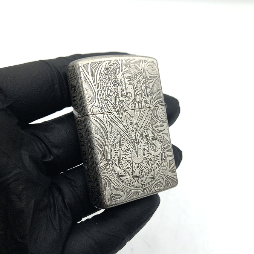  فندک بنزینی چیف سیلور طرح فرشته کد d32 