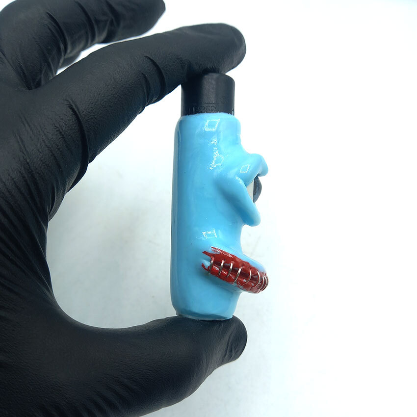  فندک فانتزی کلیپر اصل خمیری مدل تک چشم آبی d88 