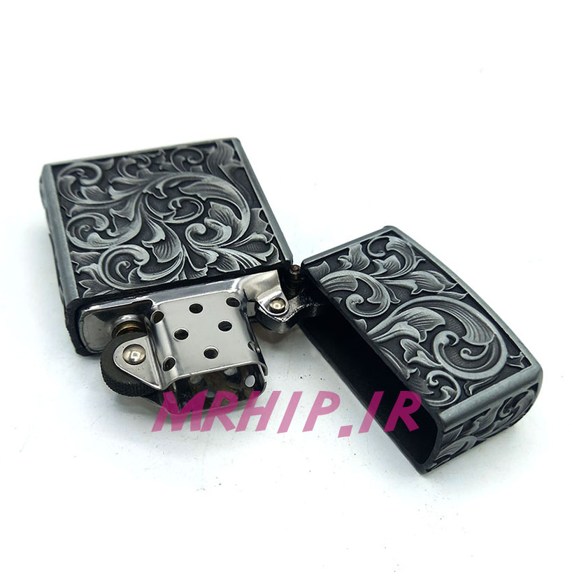  فندک بنزینی زورو سیلور برجسته کد A93 