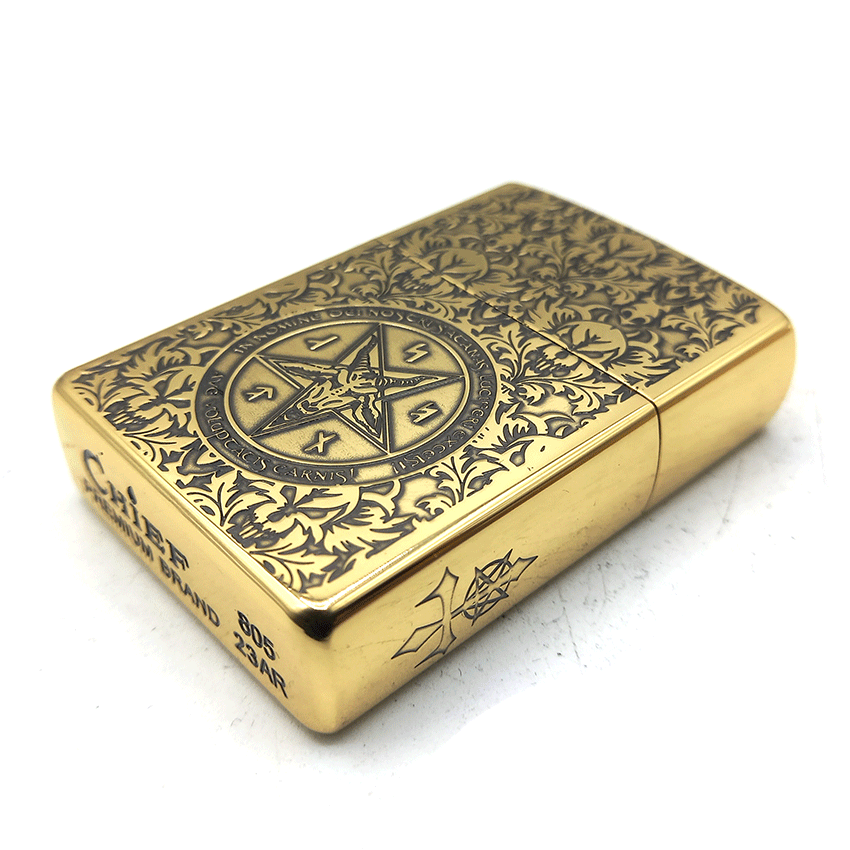 فندک بنزینی چیف طلایی طرح ستاره کد d34