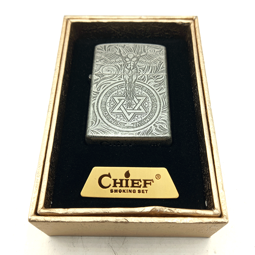  فندک بنزینی چیف سیلور طرح فرشته کد d32 