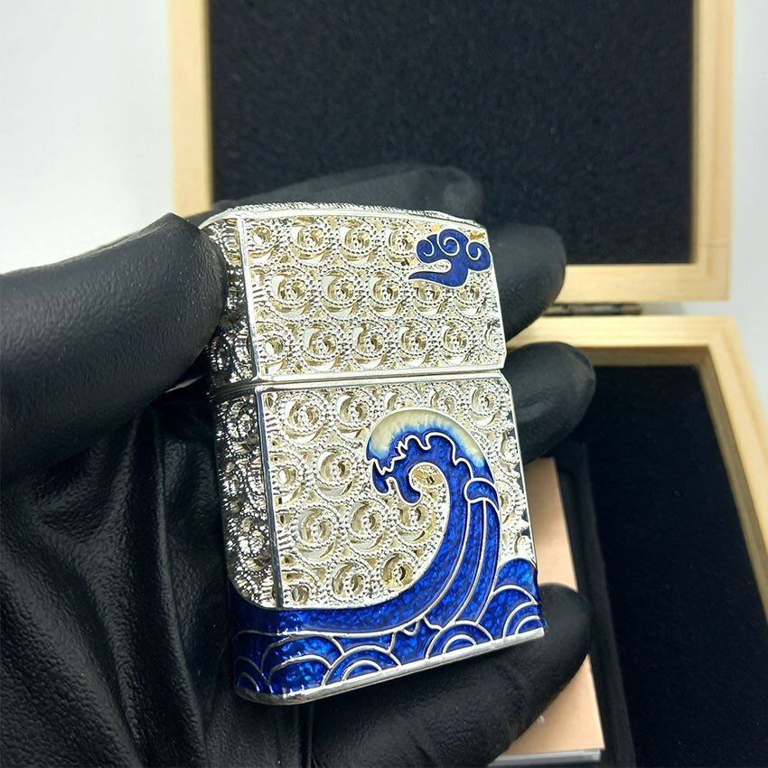 فندک بنزینی چیف نقره ای طرح پرنده کد L04 