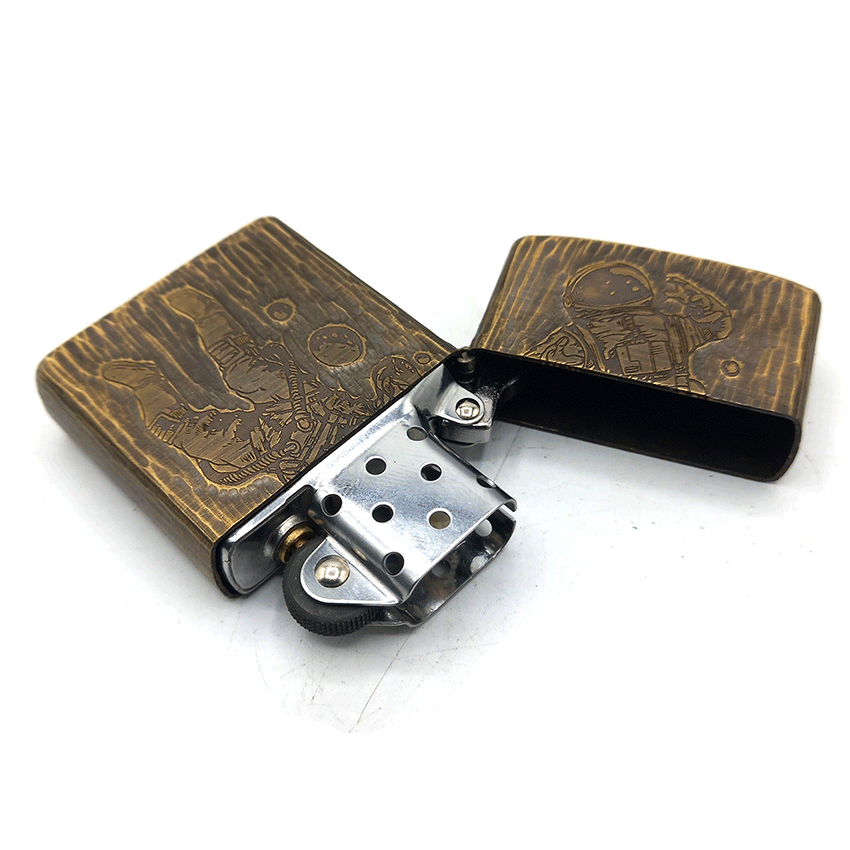  فندک بنزینی زورو برنزی طرح فضانورد کد d04 