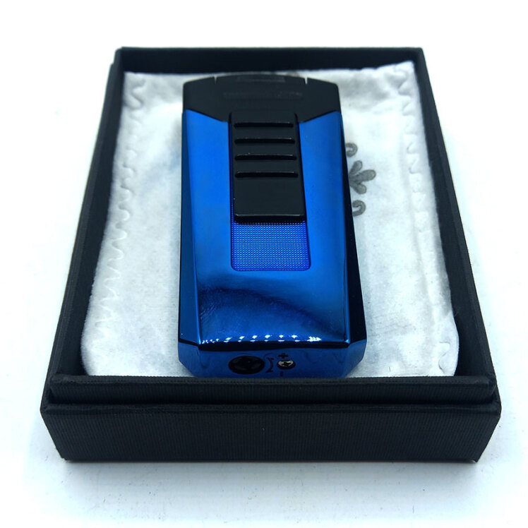 فندک گازی اتمی 2 شعله مدل آبی d50