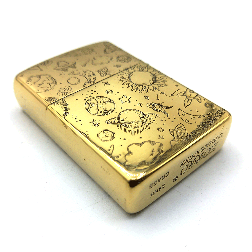  فندک بنزینی زورو طلایی طرح فضانورد کد d1315 