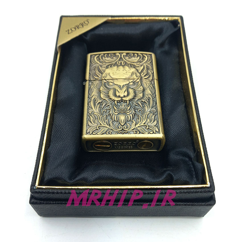  فندک بنزینی زورو طلایی برجسته کد A101 