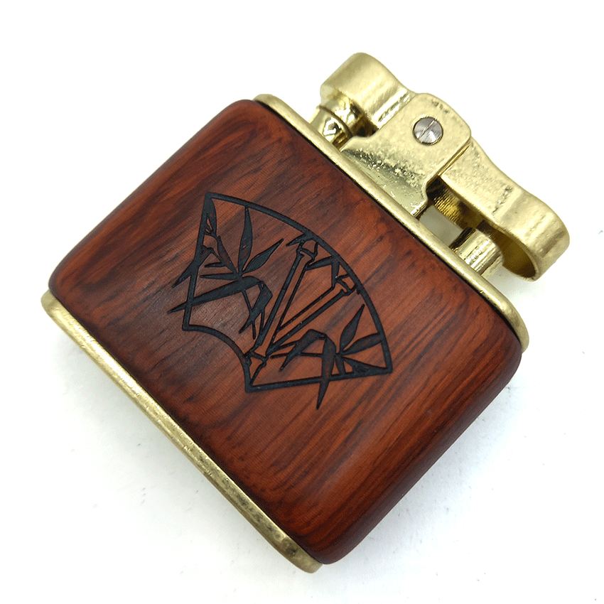 فندک بنزینی هانست چوبی قهوه ای روشن کد d22