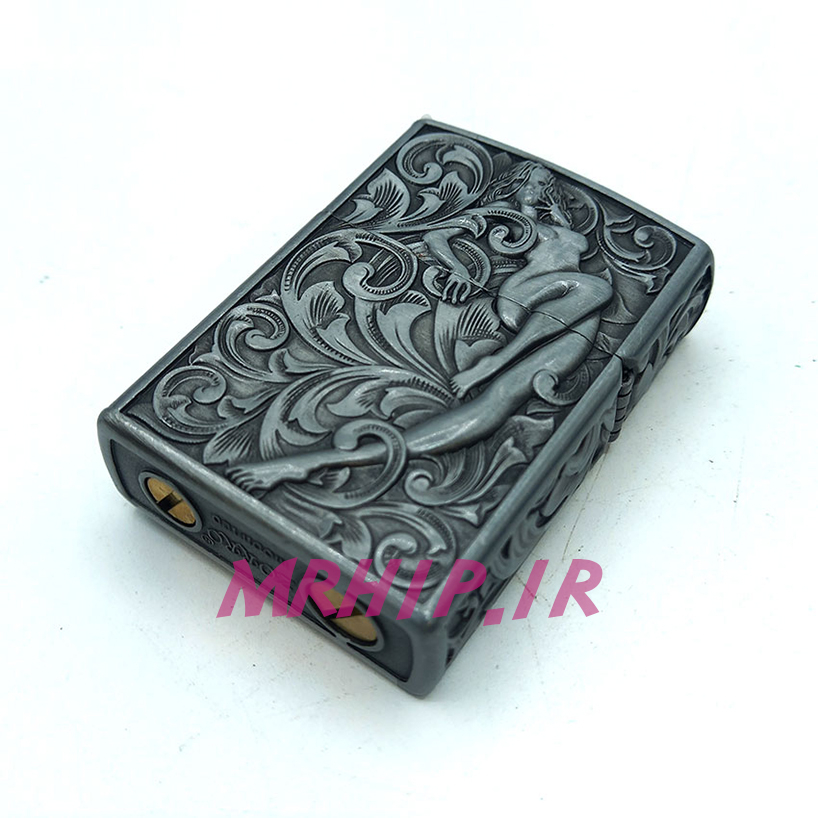  فندک بنزینی زورو سیلور برجسته طرح دراگون کد A130091 