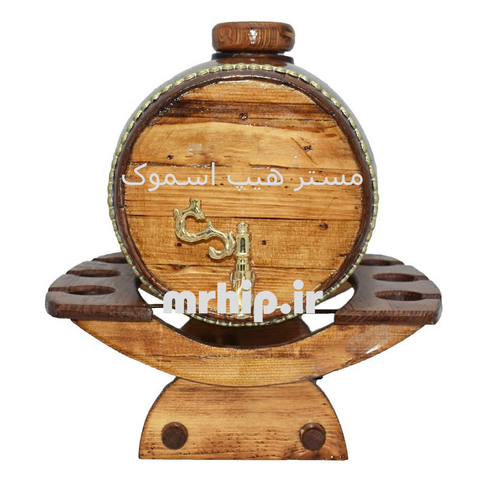  کلمن چوبی طرح بشکه و سطل چوبی 