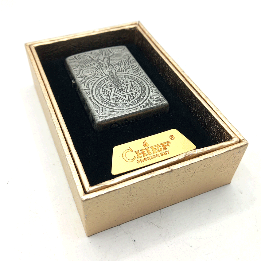  فندک بنزینی چیف سیلور طرح فرشته کد d32 